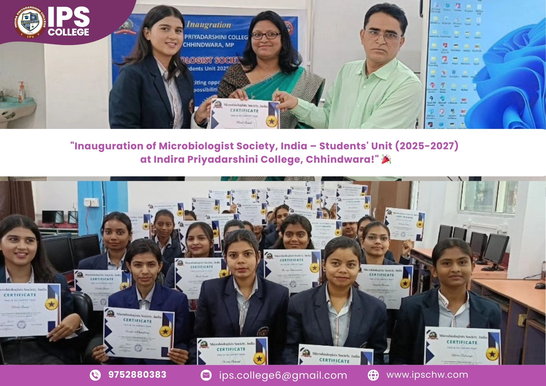 "Inauguration of Microbiologist Society, India – Students